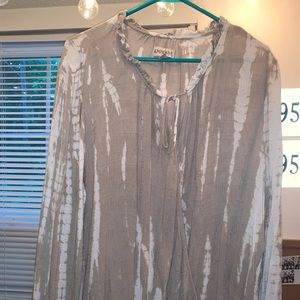 Knox Rose Grey and white Blouse